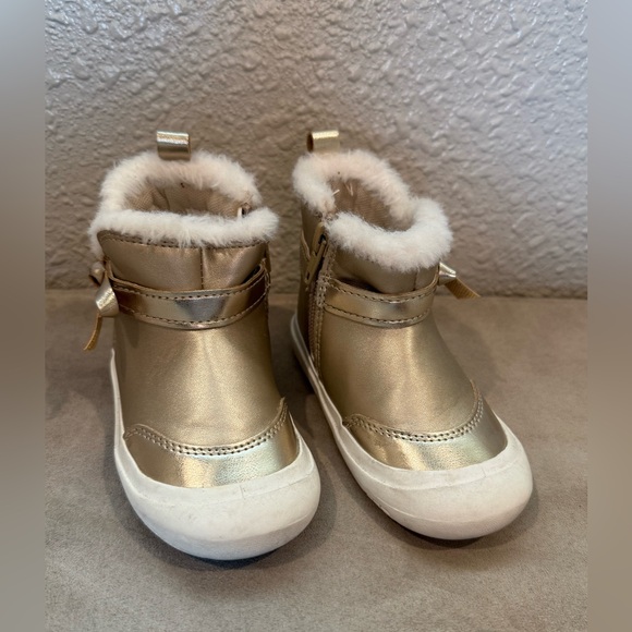 stepping stones Other - Stepping Stones Gold and White Boots Size 6
